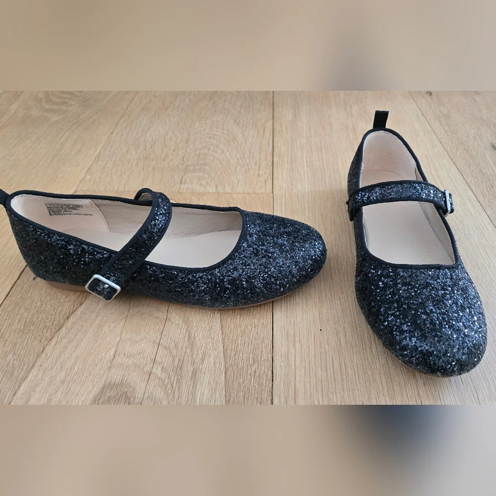 GAP Glittery Black Kids Dress Shoes